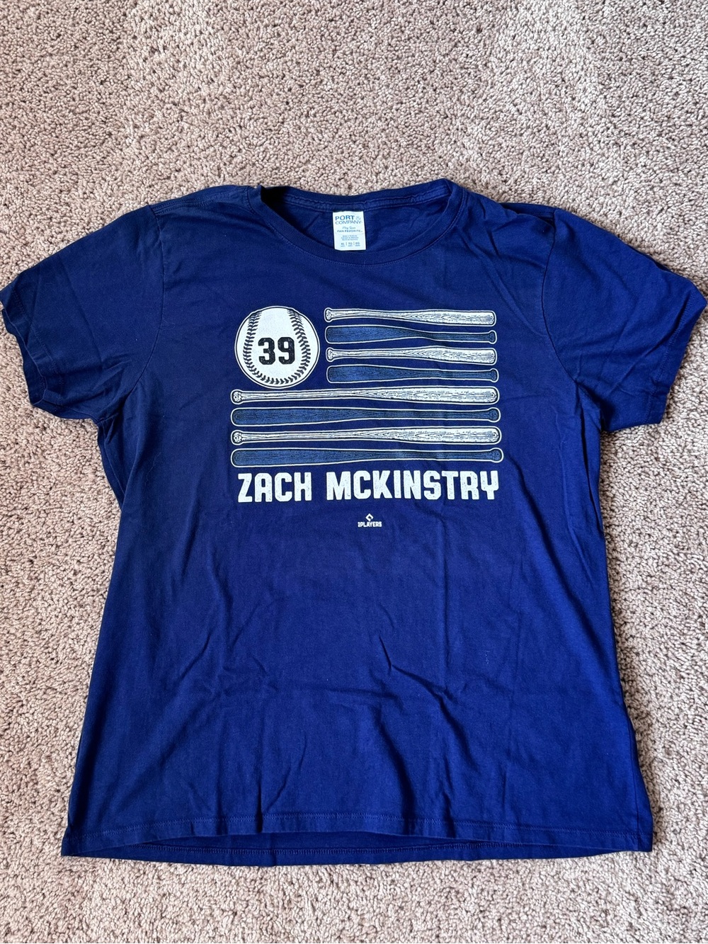 Detroit Tigers Zach McKinstry Navy Graphic Baseball Tee